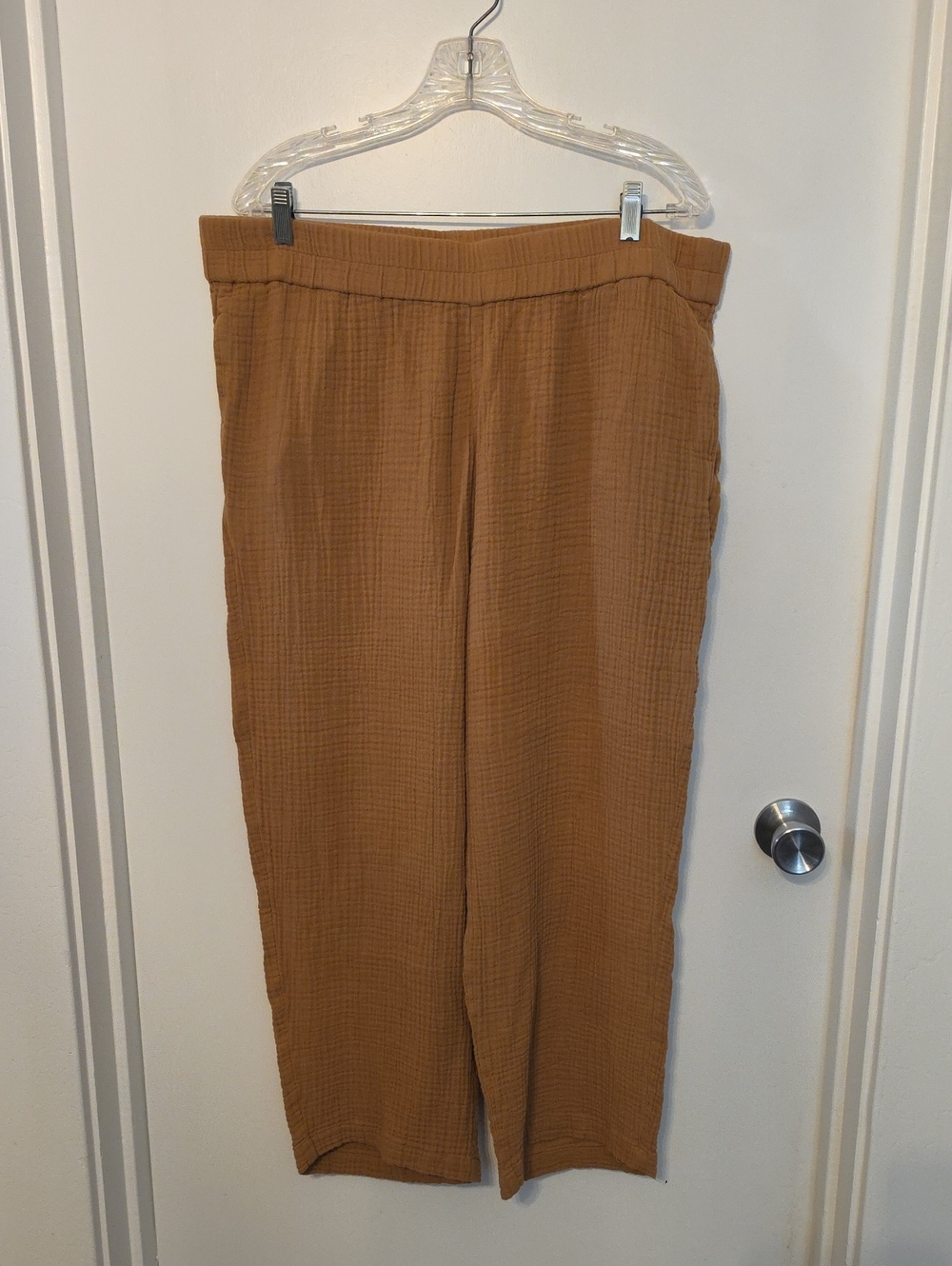 Eileen Fisher Relaxed Wide-Leg Pants in Camel Brown